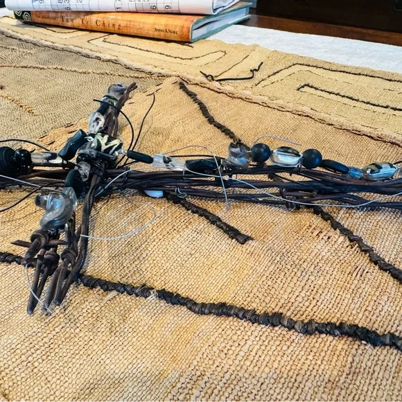 Handcrafted Layered Barbwire Beaded Cross Wall Decor! - Picture 2 of 4